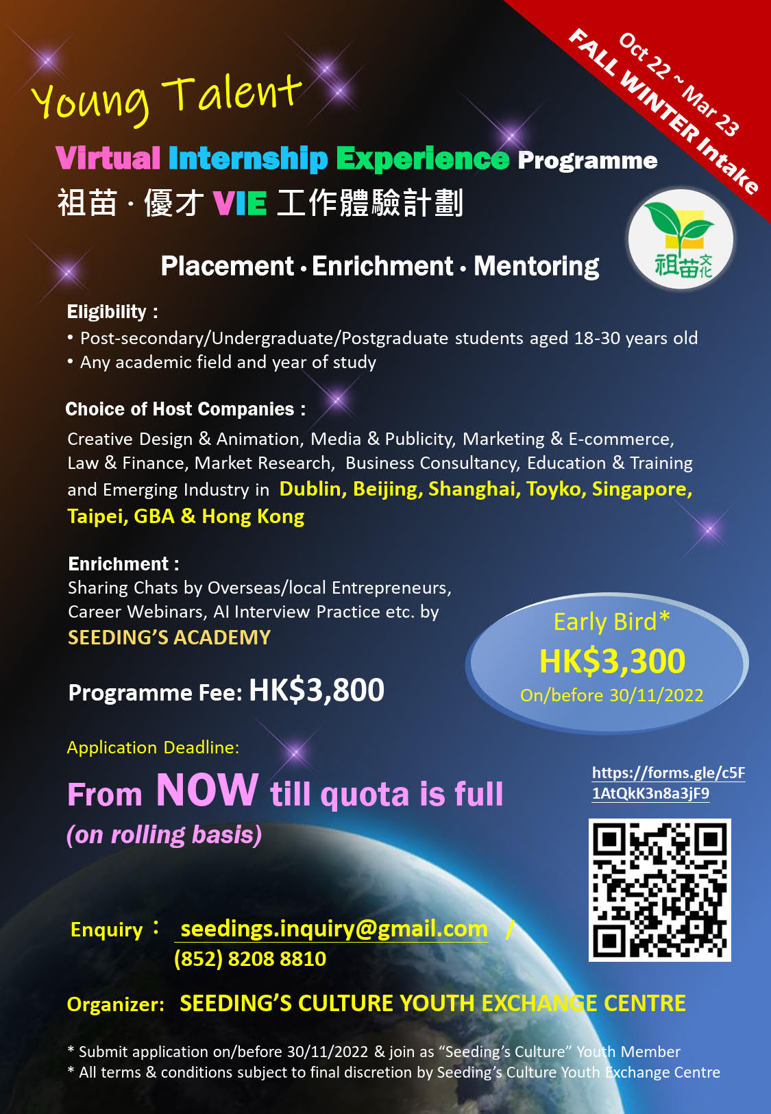 220922 Young Talent virtual internship experience VIE